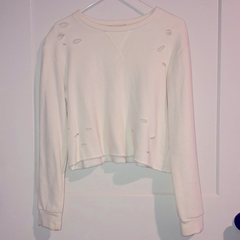 LA Hearts cropped crew neck